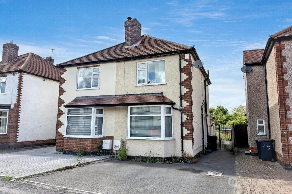 2-bed semi-detached on Brookdale Road, Weddington, Nuneaton, CV10 0BL, £189,000