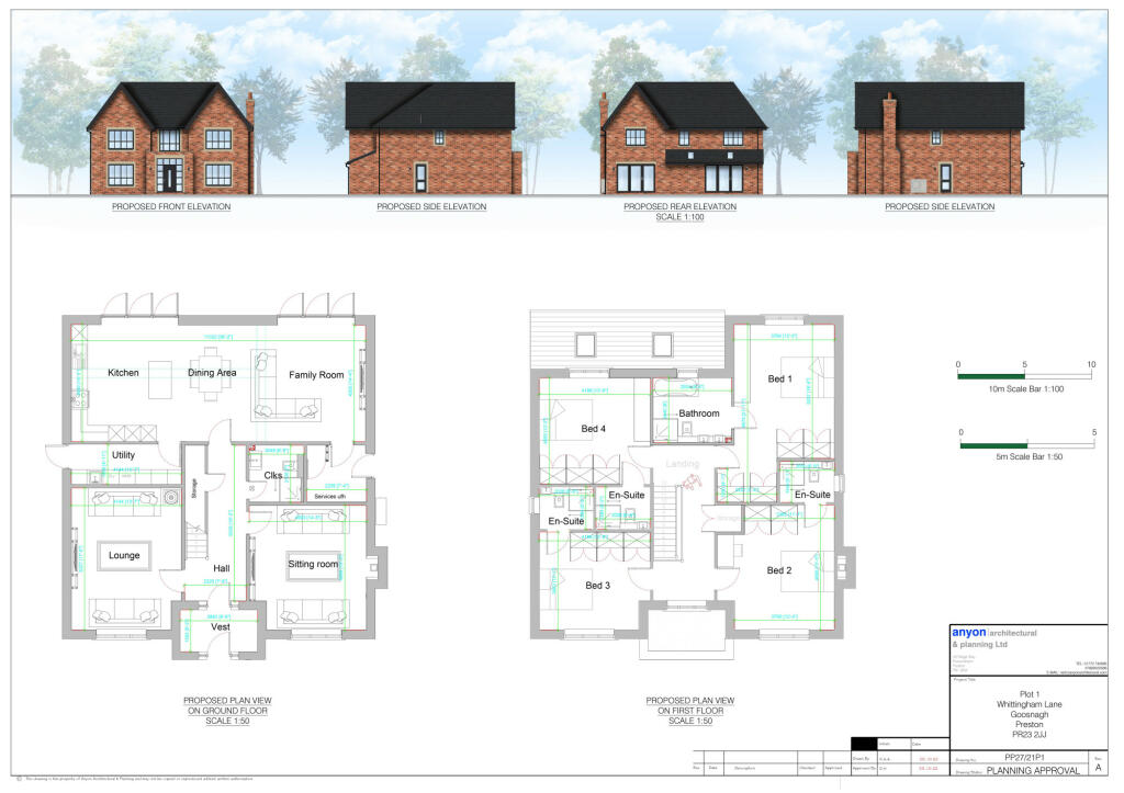 4-bed detached on Plot 1 Whittingham Lane, Preston, PR3 2JJ, £300,000