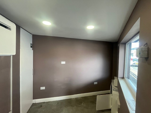 The front of an arch.