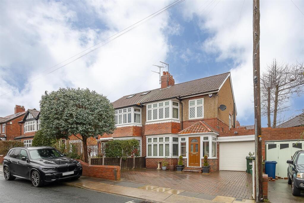 3-bed semi-detached on Hartside Gardens, Jesmond, Newcastle upon Tyne, £460,000