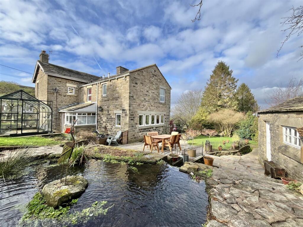 Rear view of Chapel Brow, a double-fronted period home in Charlesworth