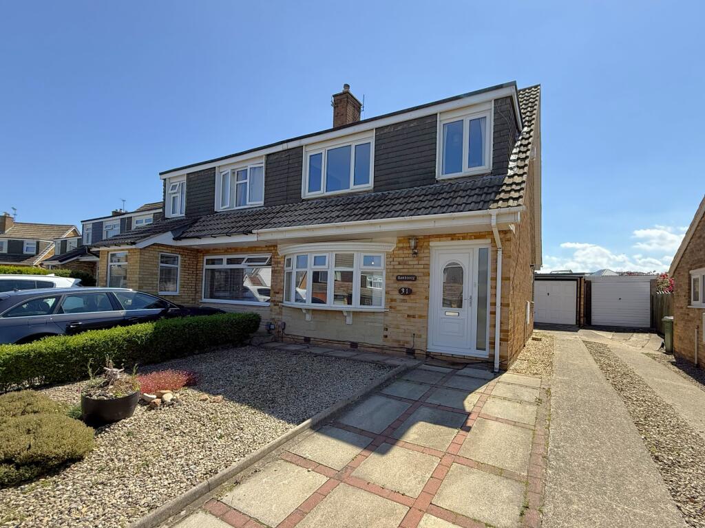 3-bed semi-detached on Delamere Drive, Marske By The Sea, North Yorkshire, £189,999