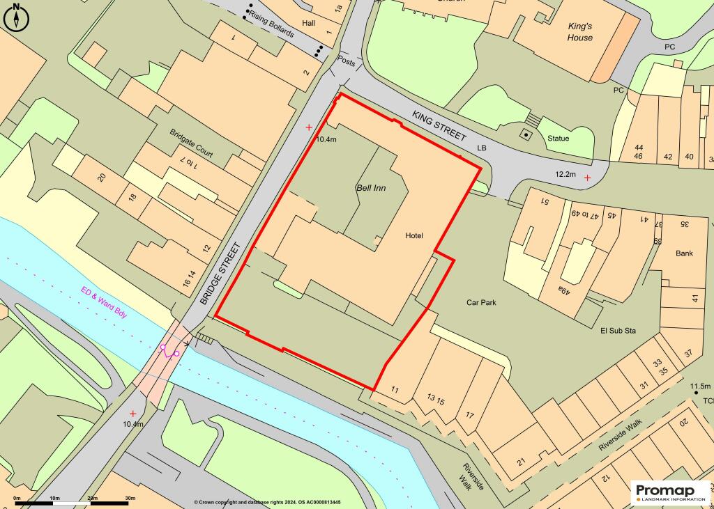 Bell Hotel, Thetford - OS Map.jpg