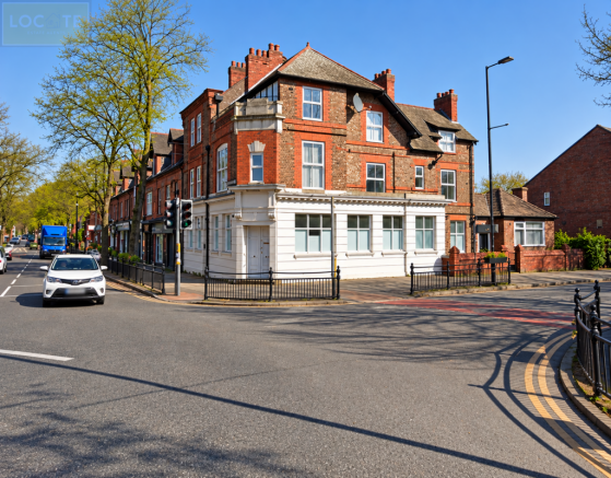 Sunny Victorian Street Corner Intersection