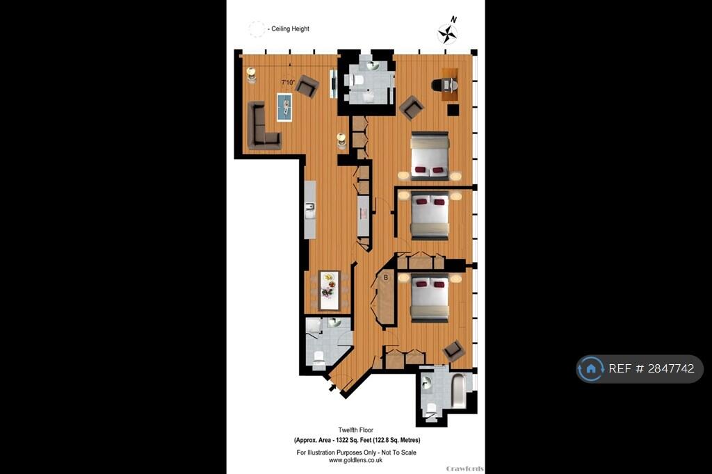3 bedroom flat for rent