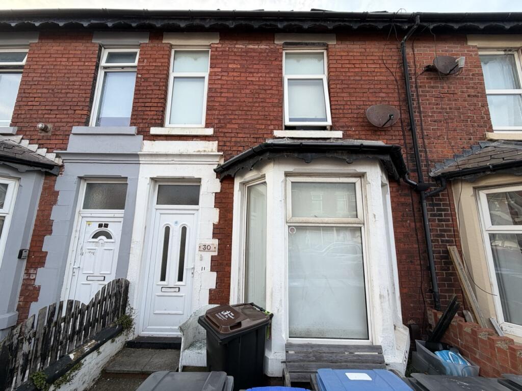 2-bed terraced on Fisher Street, Blackpool, £77,000