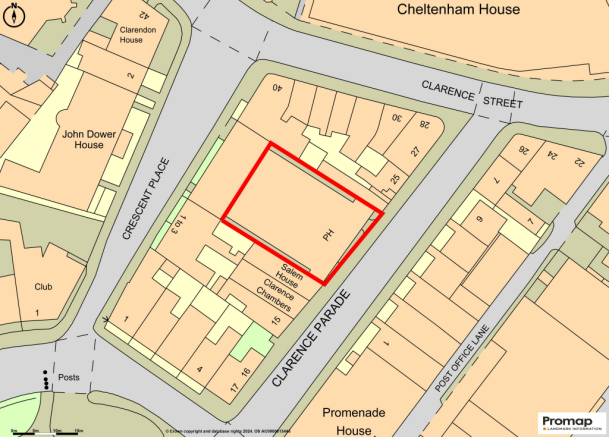 Revolution Cheltenham  OS Map.png