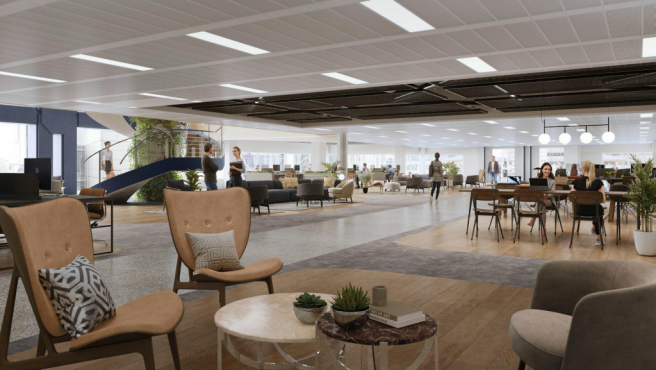 DRAFT indicative CGI of office fit-out