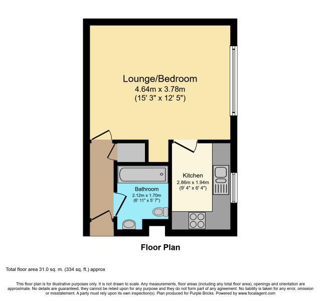 Studio apartment for rent