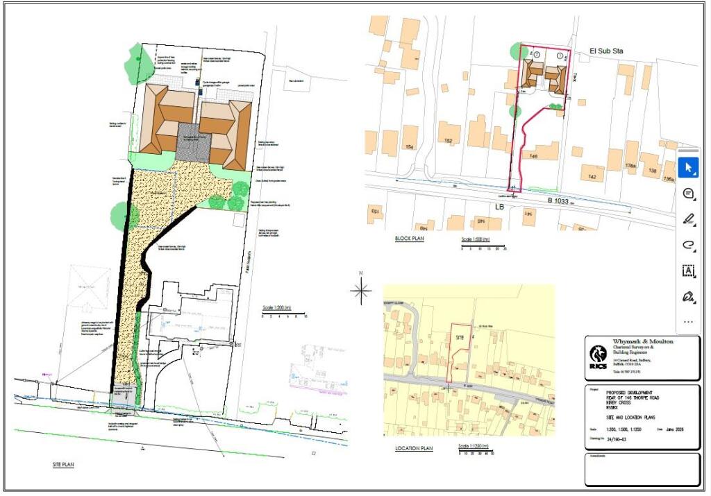 Land To Rear of Thorpe Road, Kirby Cross - View 2