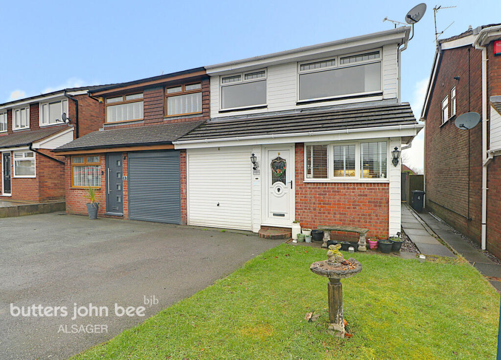 3-bed semi-detached on Westlands, Bignall End, £230,000