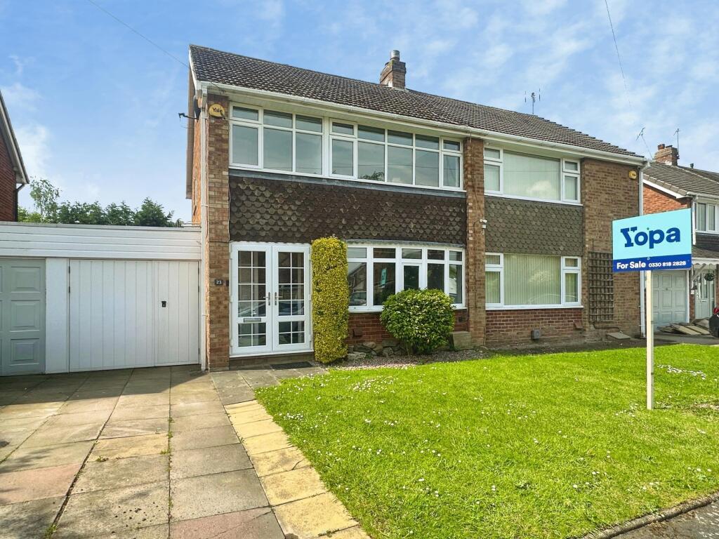 3-bed semi-detached on The Leas, Wolverhampton, WV10, £280,000