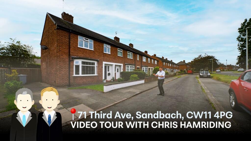 3-bed semi-detached on Third Avenue, Sandbach, CW11, £240,000