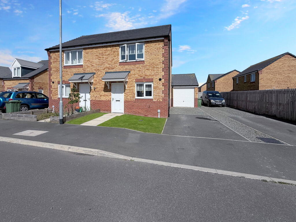 2-bed semi-detached on 7, Blackadder Close,Carlisle,CA3 0ND, £185,000
