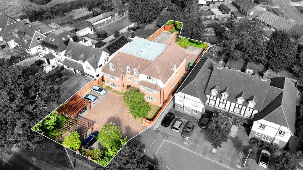 Drone view towards front