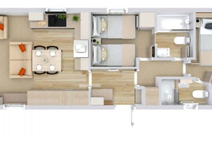 Two Bed Atlas Sherwood (41x14), Willowgrove Leisure Park, Knott End-on-Sea, Preesall, Lancashire, FY6 0RB photo 4