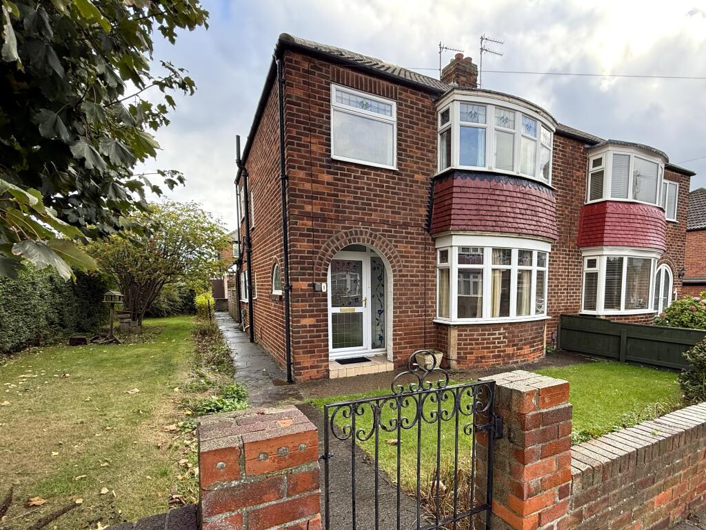 3-bed semi-detached on Hornsea Grove, Redcar, TS10, £155,000