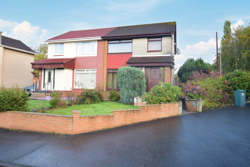 3-bed semi-detached on Hillfoot Gardens, Uddingston, G71 6BN, £197,500