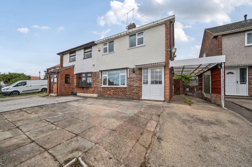 2-bed semi-detached on Bainbridge Road, Bolsover, Chesterfield, Derbyshire, S44, £150,000