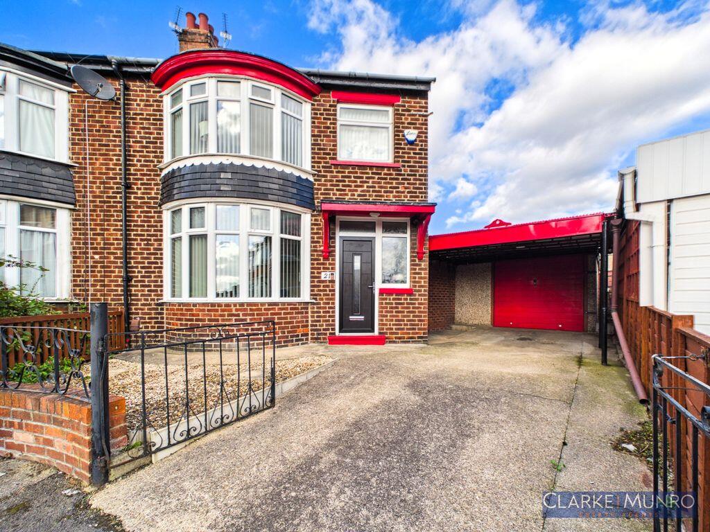 3-bed semi-detached on Crathorne Crescent, Middlesbrough, £120,000