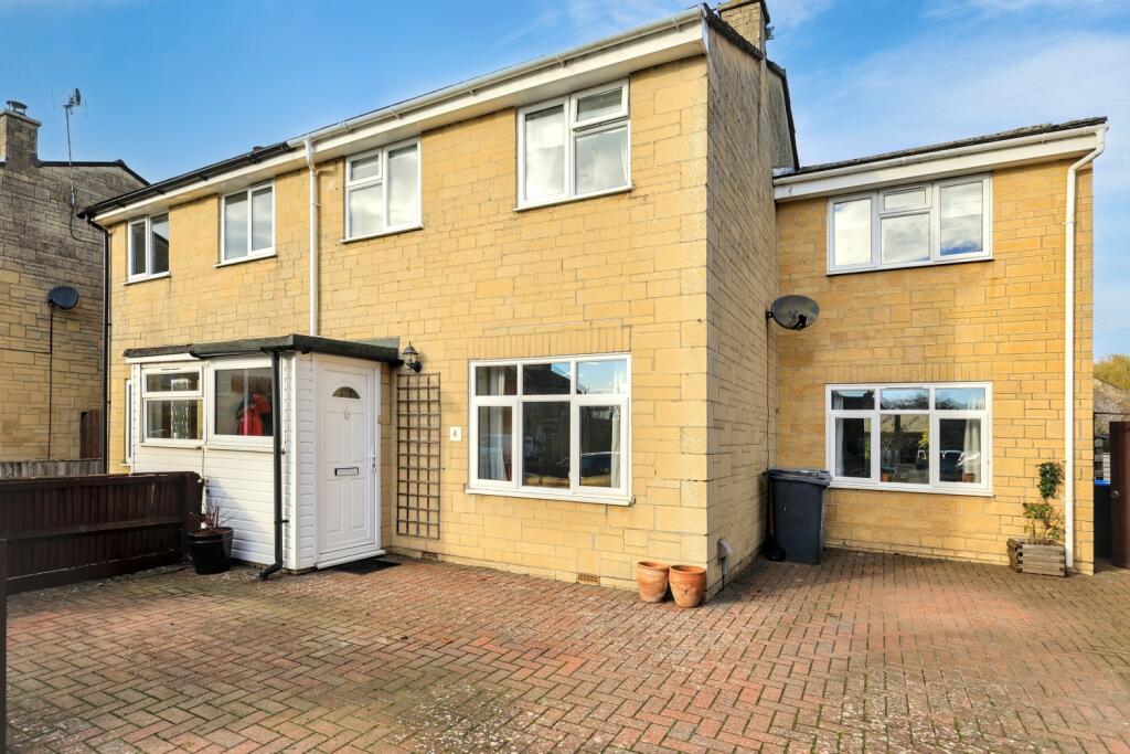3-bed semi-detached on The Square, Aston, Bampton, OX18 2DL, £375,000