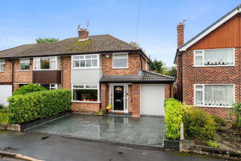 3-bed semi-detached on Belmont Road, Bramhall, SK7, £475,000