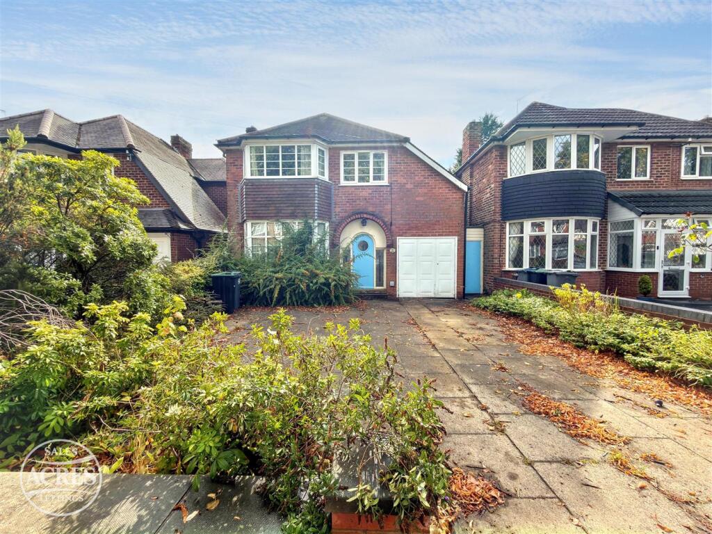 4-bed detached on Underwood Road, Handsworth Wood, Birmingham, £425,000