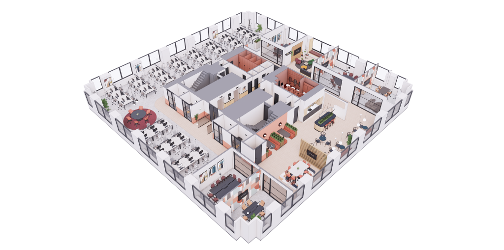 Centre City, 7 Hill Street, Birmingham - 20th Floor 3D Plan