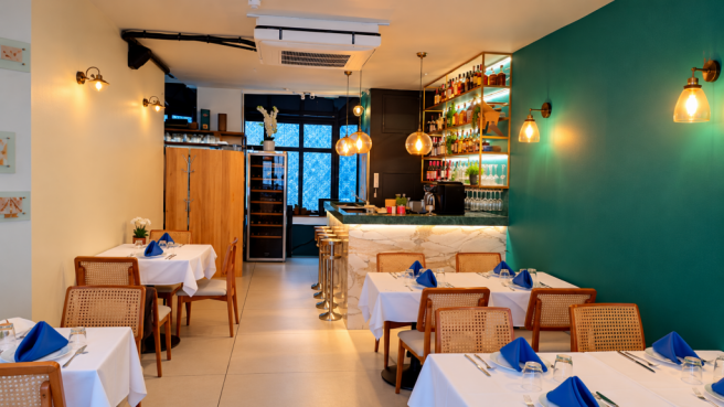 Warm Modern Bistro Interior