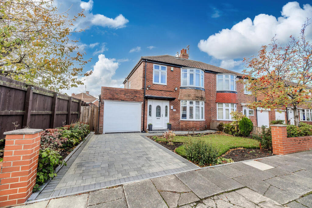 3-bed semi-detached on Stanway Drive, High Heaton, Newcastle Upon Tyne, £365,000