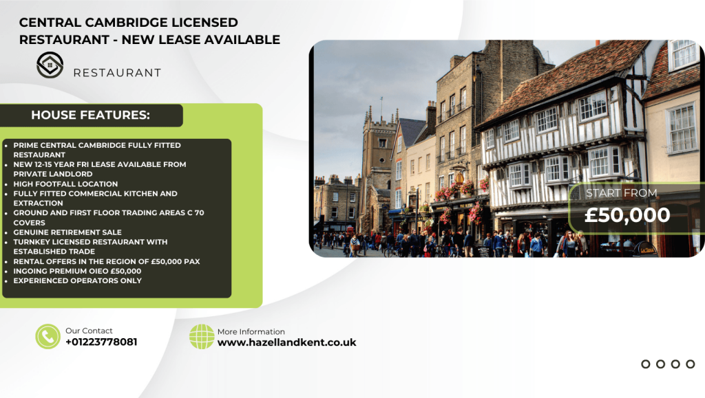 Main image of property: Licensed Restaurant, Town Centre, Cambridge, CB2