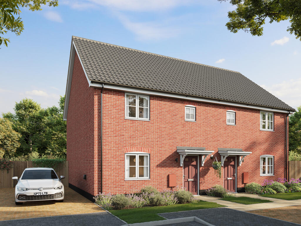 3-bed semi-detached on Hopkins Homes at Abbots Vale,
Bury St. Edmunds,
IP33 2BS, £350,000