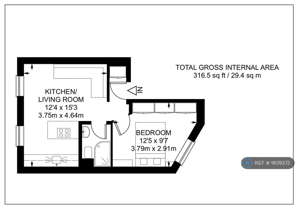 1 bedroom flat for rent
