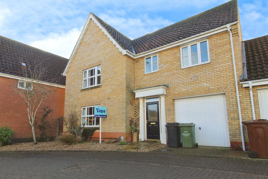 4-bed detached on Burroughs Way, Wymondham, NR18, £310,000