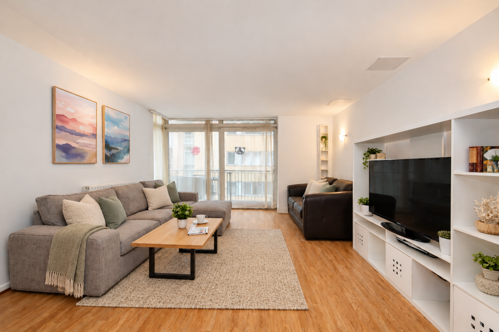 2-bed flat on Moore House, Canary Wharf, E14, £425,000