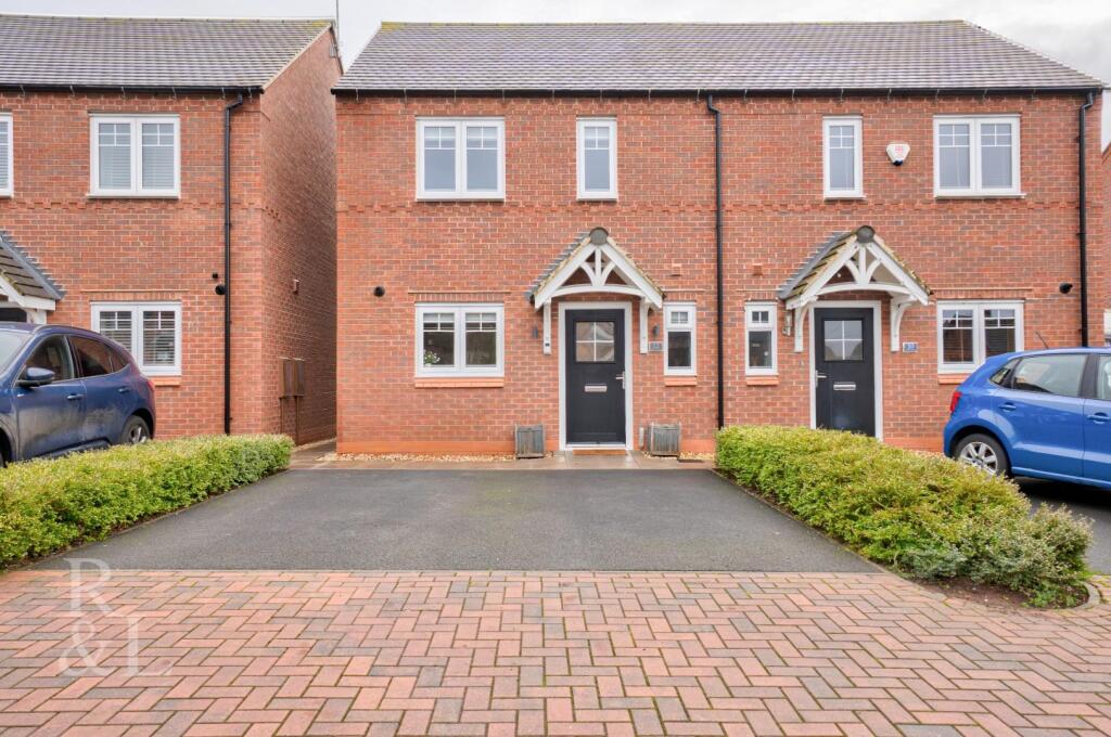 2-bed semi-detached on Ferny Close, Overseal, Swadlincote, £240,000