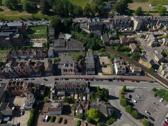 Wider view towards the River Medway and the Rochester Riverside regeneration area