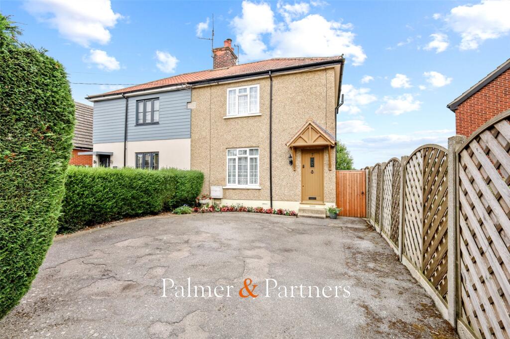 2-bed semi-detached on Queens Road, West Bergholt, Colchester, Essex, CO6, £290,000