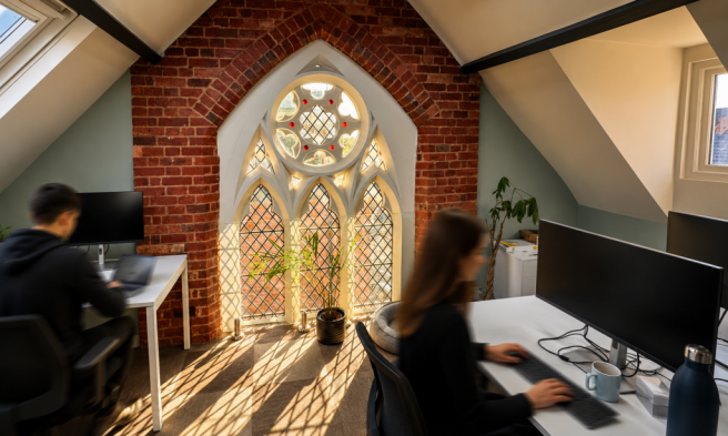 Cathedral Studio's original stained-glass window