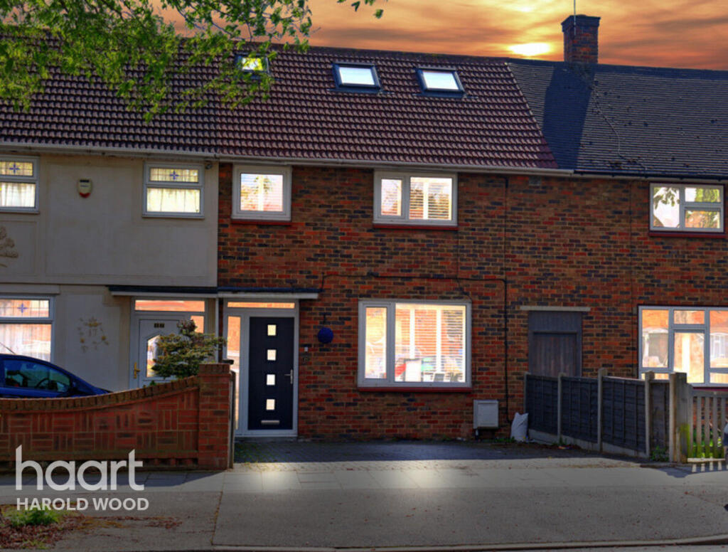 3-bed terraced on North Hill Drive, Harold Hill, £500,000
