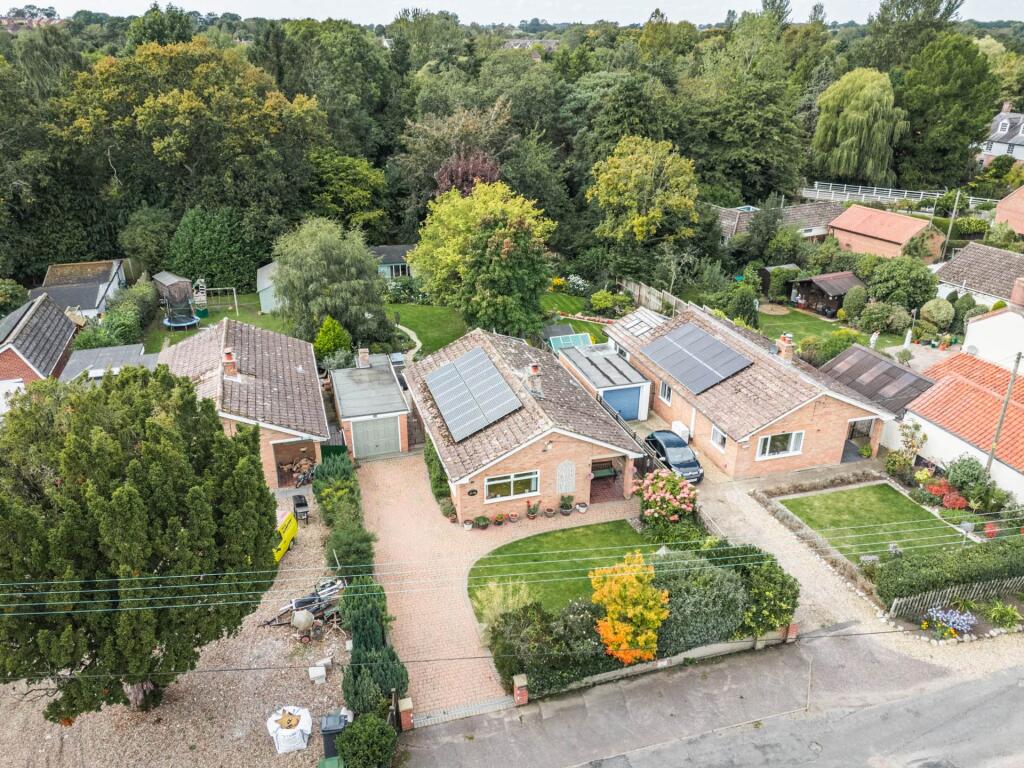 Main image of property: Beautiful Detached Bungalow on Picturesque Road in Saxthorpe With Self Contained Log Cabin.