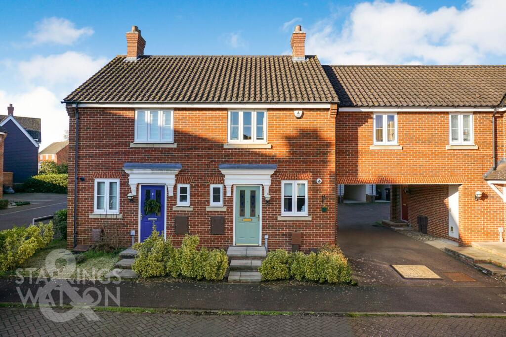 2-bed terraced on Dolphin Road, Costessey, Norwich, £220,000