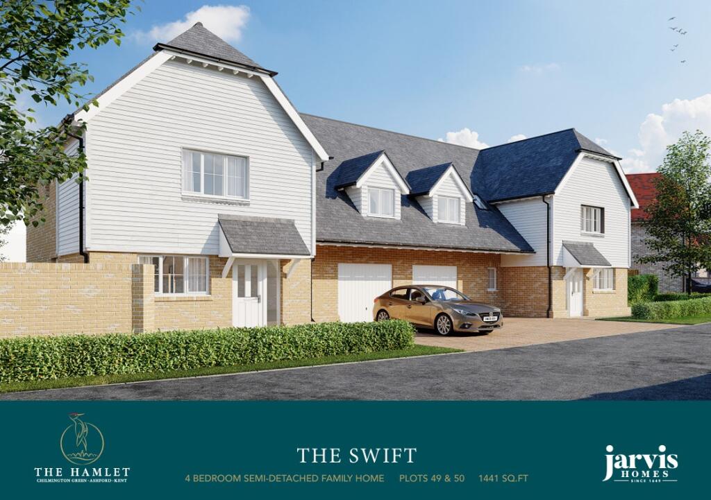 4-bed semi-detached on The Hamlet, Chilmington Green, Ashford, TN23, £569,000
