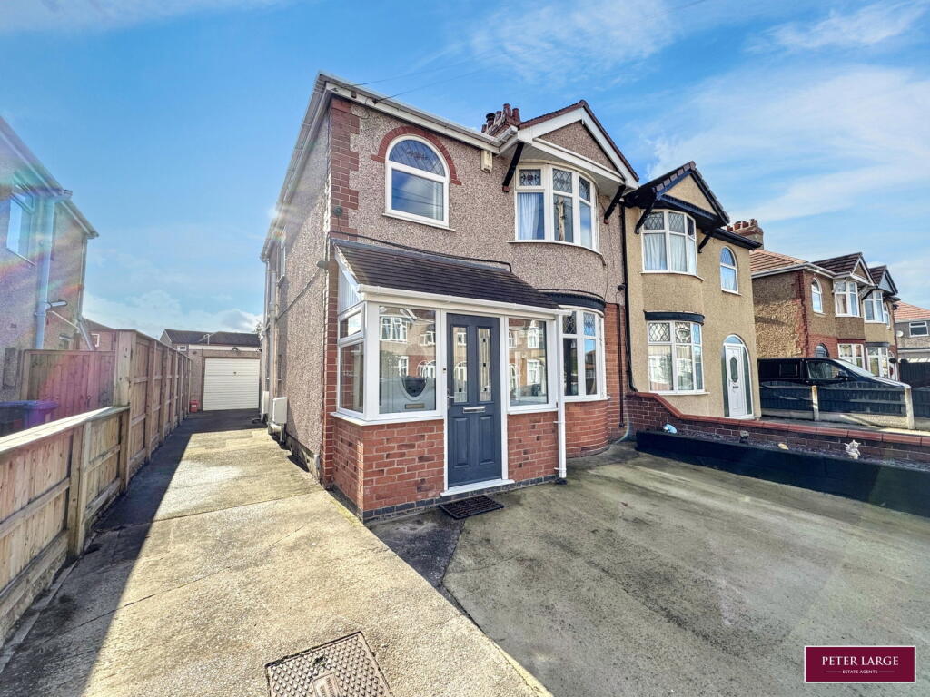 3-bed semi-detached on Grange Avenue Rhyl LL18 4AR, £235,000
