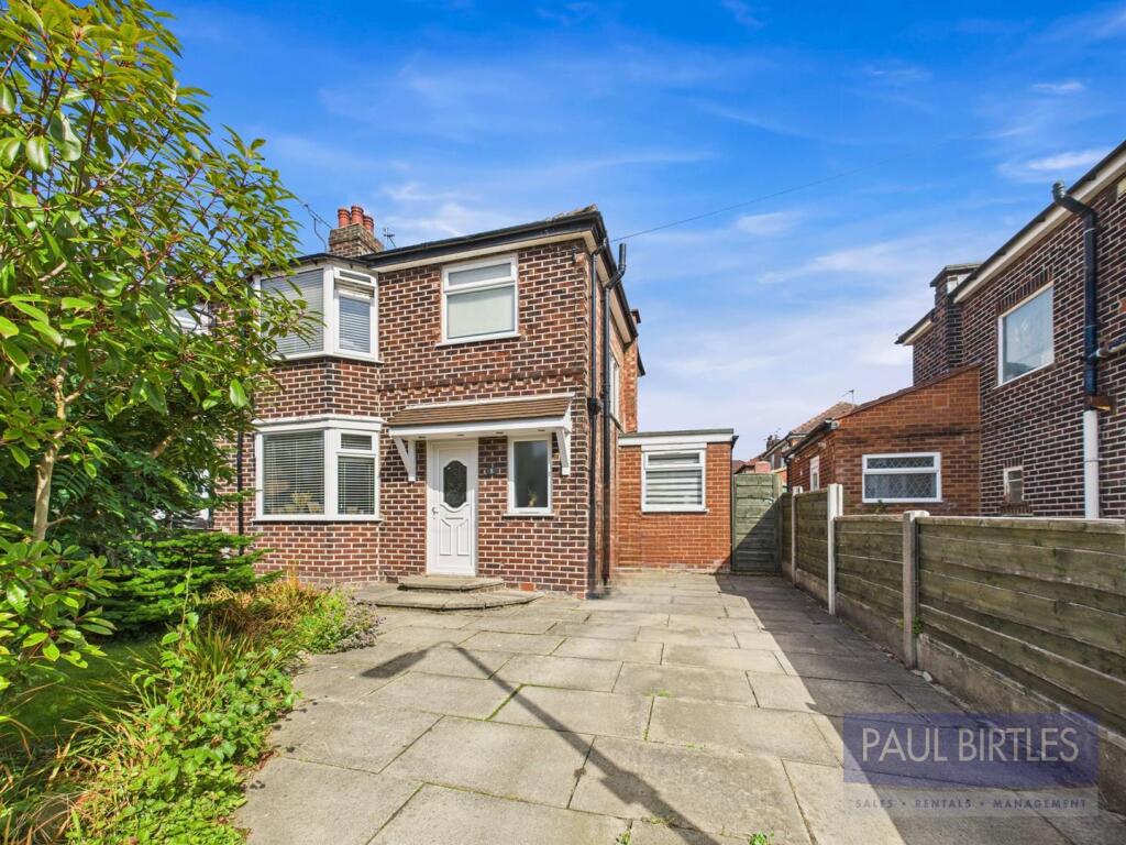 3-bed semi-detached on Bishop Road, Flixton, Trafford, M41 8GU, £350,000