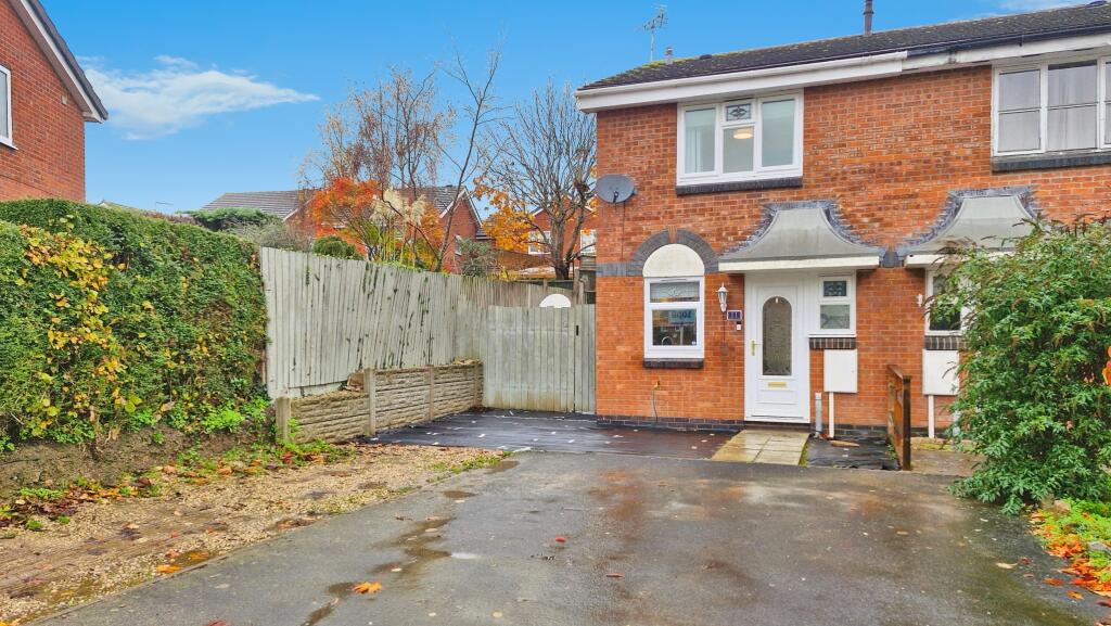 2-bed semi-detached on Garbett Road, Telford, TF4, £190,000