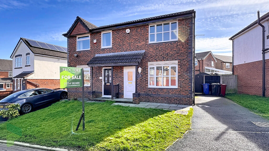 3-bed semi-detached on Leeward Close, Lower Darwen, Darwen, £195,000
