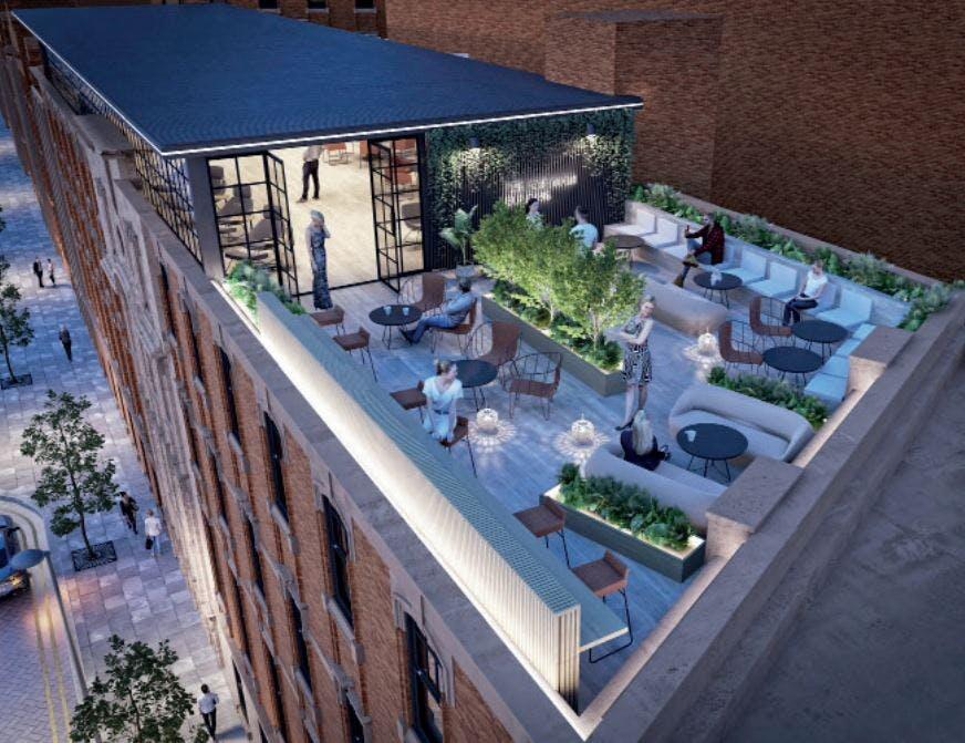 John Bright Street Birmingham  Roof Terrace.JPG