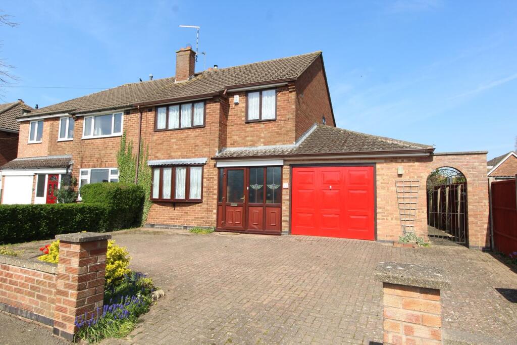 3-bed semi-detached on Woodway Road, Lutterworth, LE17, £299,950