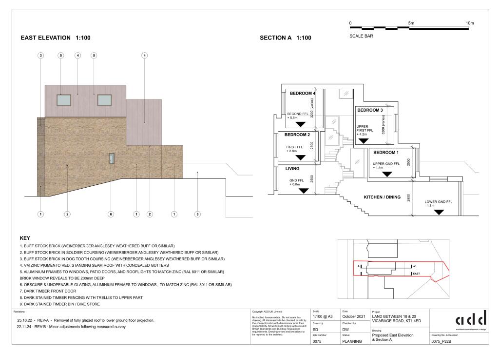 Land Between 18-20 Vicarage Road, Hampton Wick, London KT1 4ED